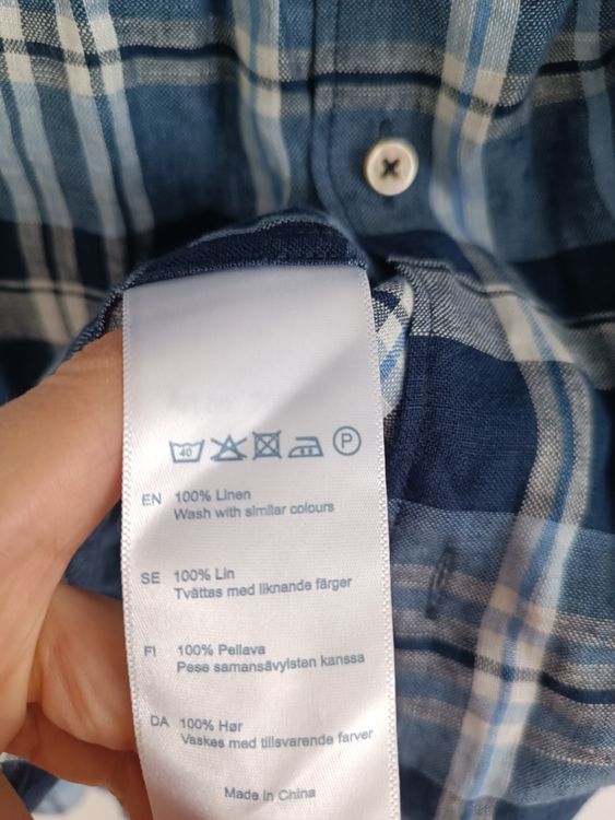 Camicie: Park Lane Leinenhemd, Grösse L, Blau Kariert, Sommerlich! – Usato da Rorschach venduto da joh_v2y2 3
