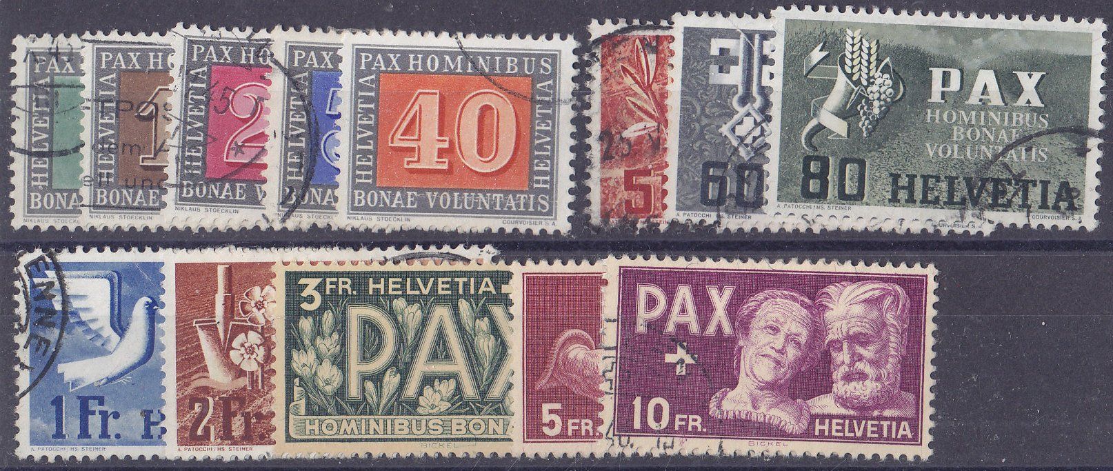 Alle Briefmarken: Pax série oblit. - SBK 800.- – Gebraucht aus Renens von Marcobeach