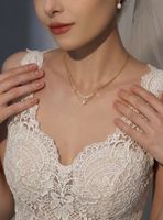 Collier double chaîne plaqué or avec perles