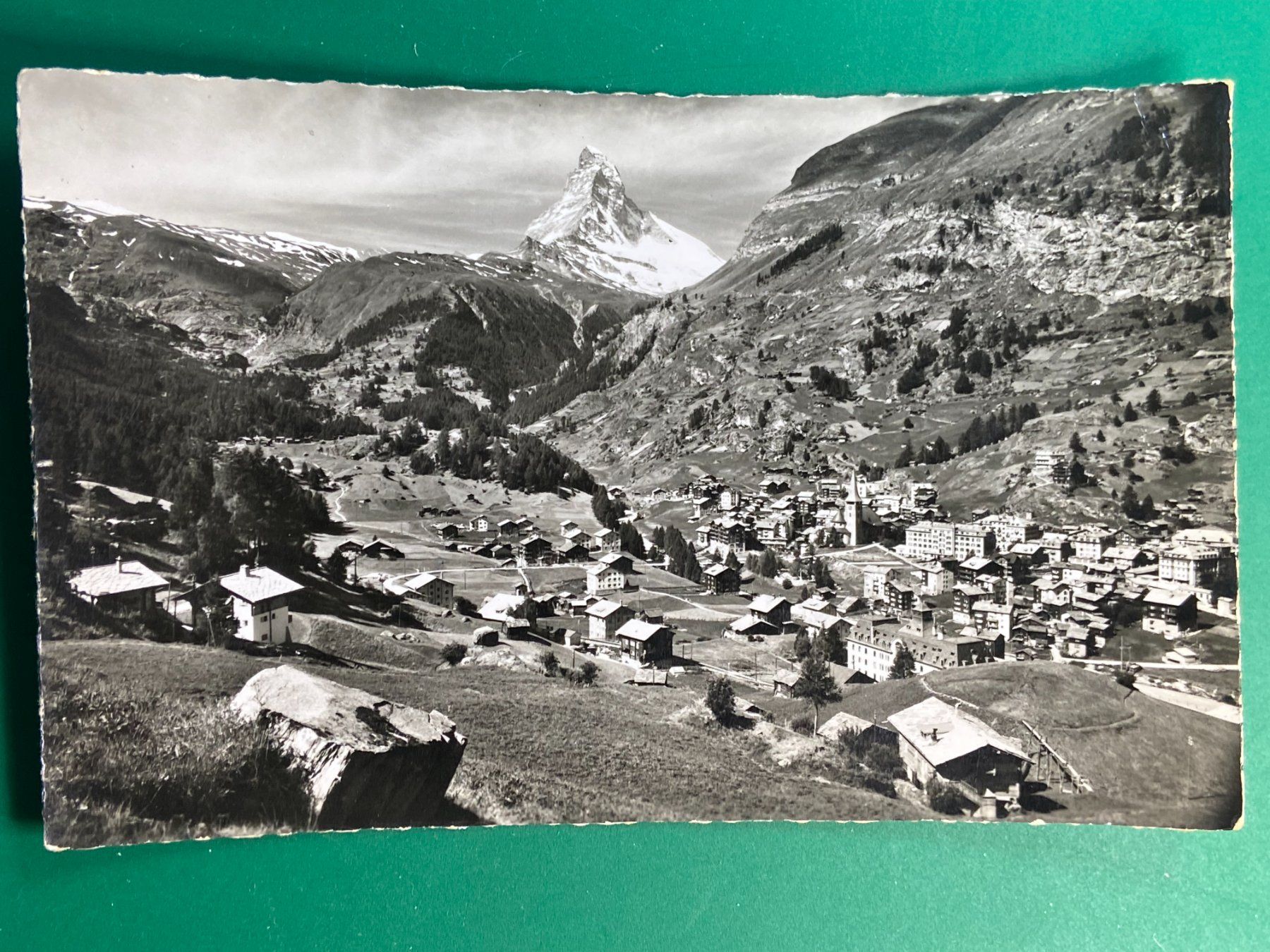 Ansichtskarten: Zermatt mit Matterhorn – Gebraucht aus Steg VS von danwer74