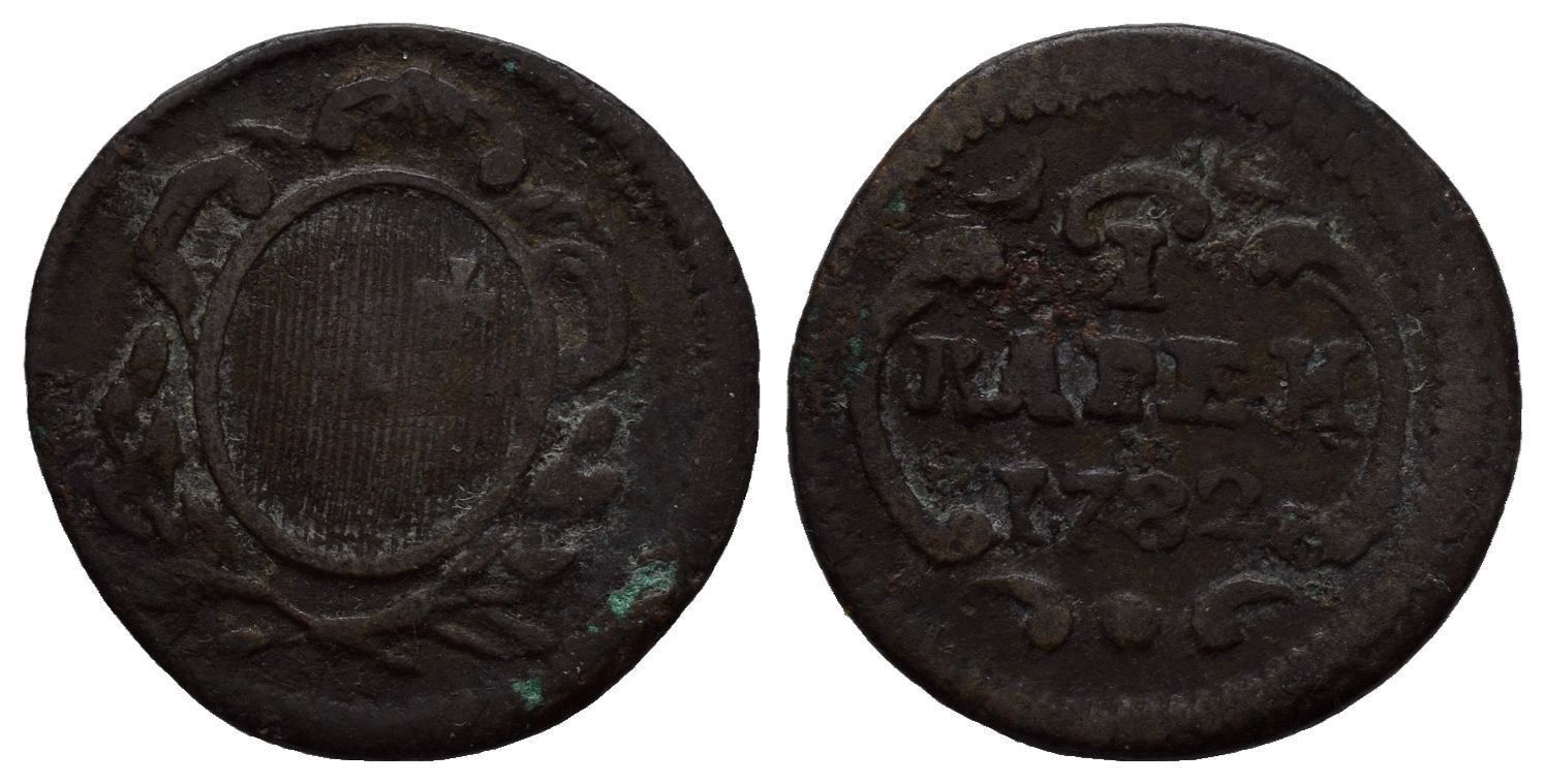 Alle Münzen: Schwyz Rappen 1782  /257 – Gebraucht aus Trimbach von Solothurn1