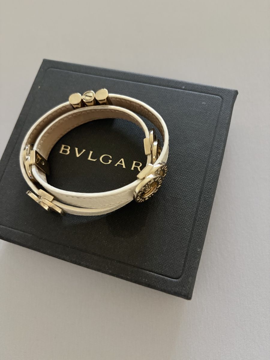 Bulgari Bracciali & Braccialetti: Bracelet cuir blanc Bulgari – Usato da Neuchâtel venduto da maxmar01