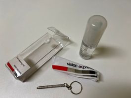 Vision Express Brillenputzset mit Schraubenzieher - Neu!