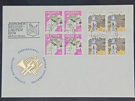 CL08 Enveloppe + Timbre Suisse 1974