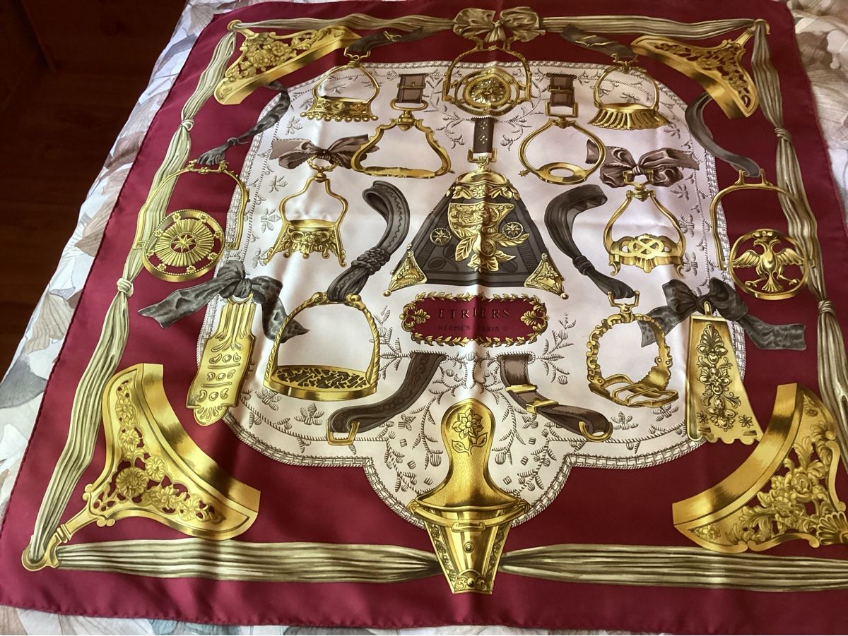 Foulard & Sciarpe: Foulard Hermès : ÉTRIER  vintage – Usato da Chemin venduto da ChocolatauLait1902 6