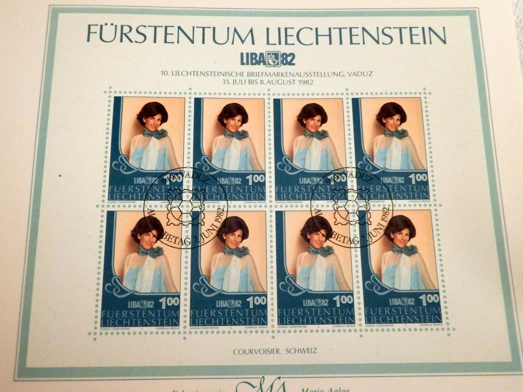 Tutti i francobolli: Lichtenstein, Briefmarkenausstellung Vaduz 1982, Liba82 – Nuovo (secondo la descrizione) da Ueberstorf venduto da dinbau 3