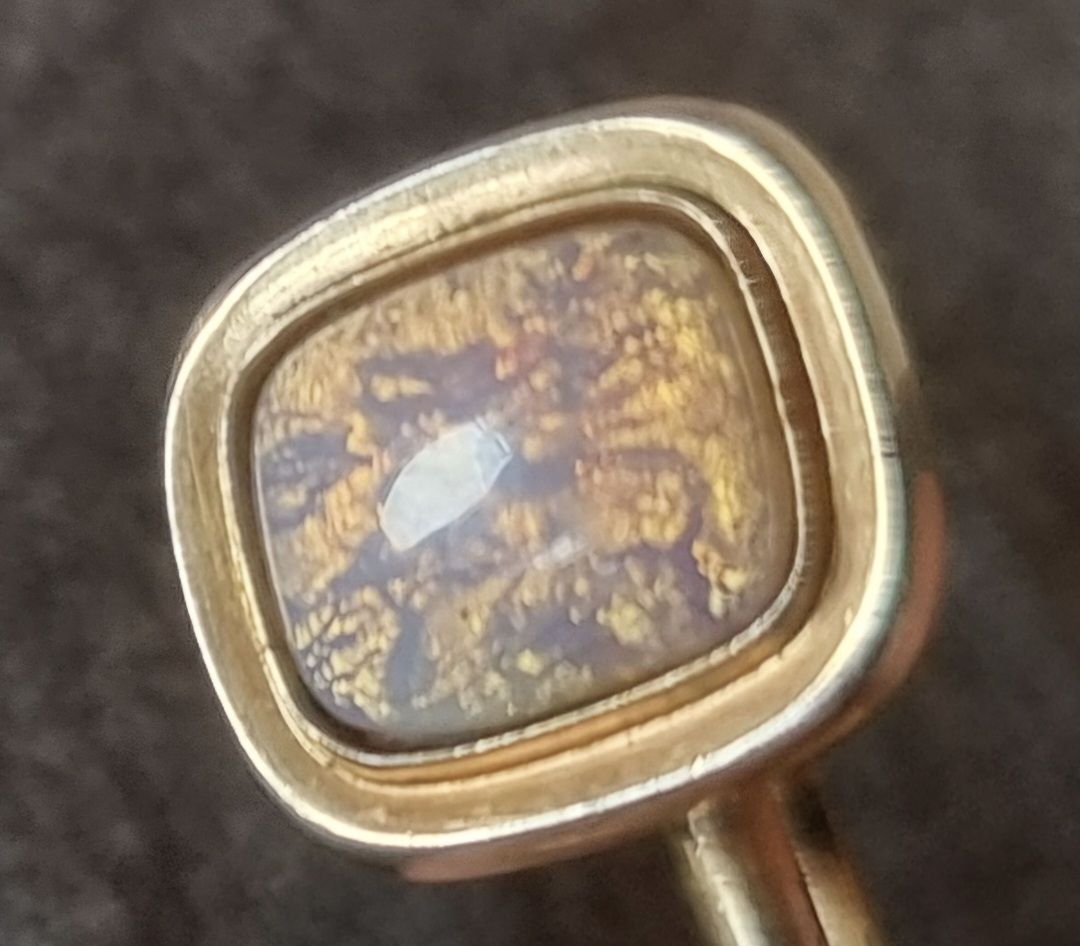 Gemelli: Manschettenknöpfe Gold farbig und wie ein Opal Stein – Usato da Zofingen venduto da Noellerbeller 2
