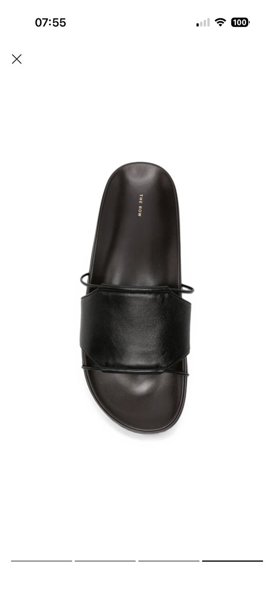 The Row Scarpe da donna: The Row Vivienne Leather Slides – Usato da Teufen AR venduto da nicmat