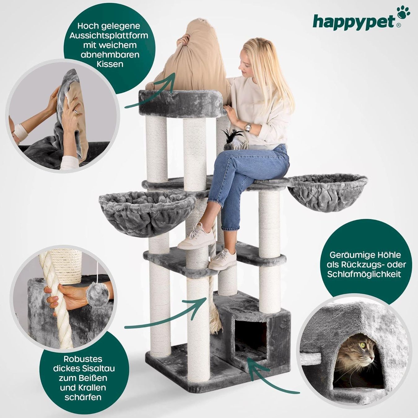 HAPPYPET Oscar Premium Kratzbaum 161cm (Neu und originalverpackt) in  Bottighofen fr CHF 249  mit Lieferung auf Ricardo kaufen