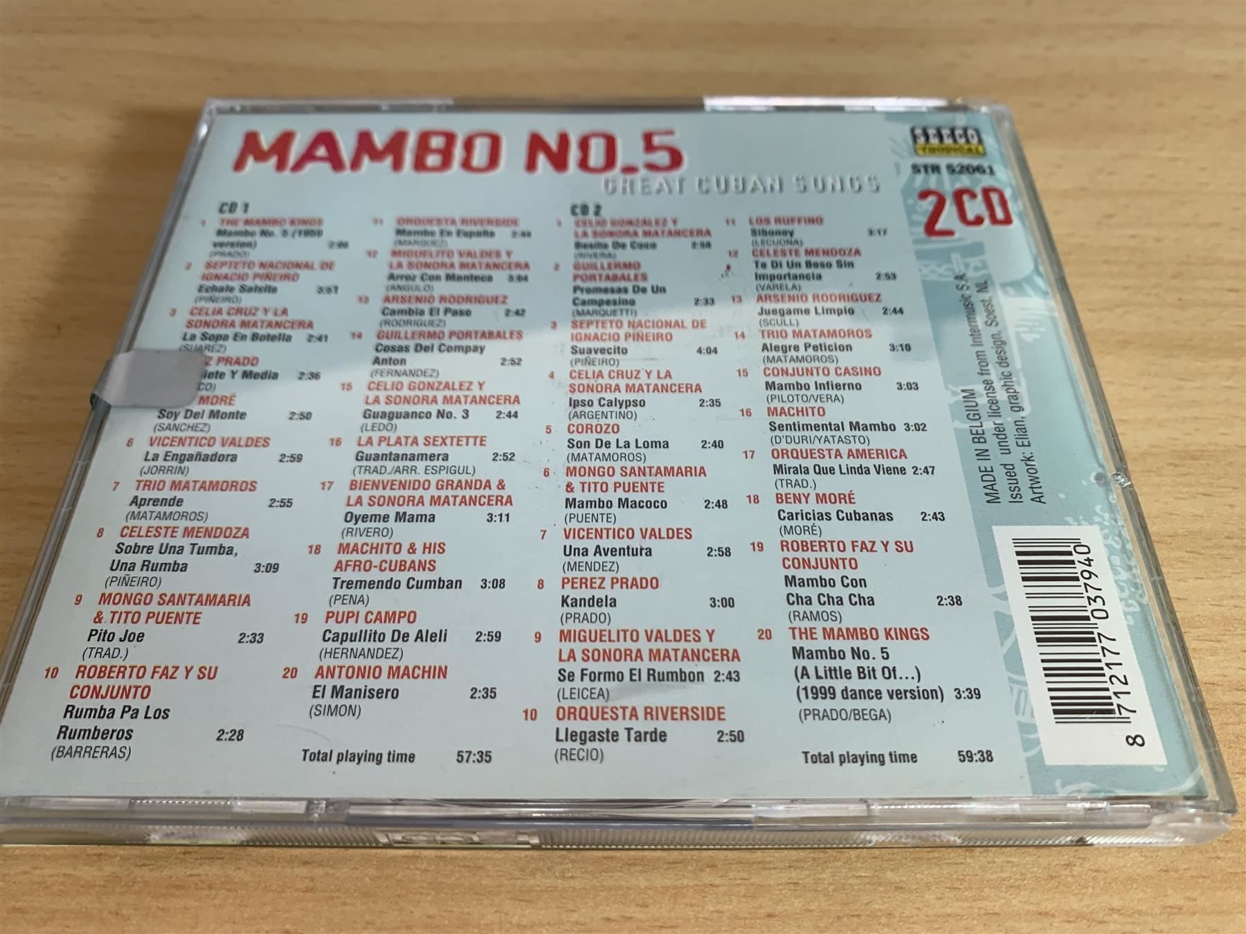 CDs: Mambo No.5 (Great Cuban Songs) - 2 CD – Gebraucht aus Rikon im Tösstal von Alpenmutz 1