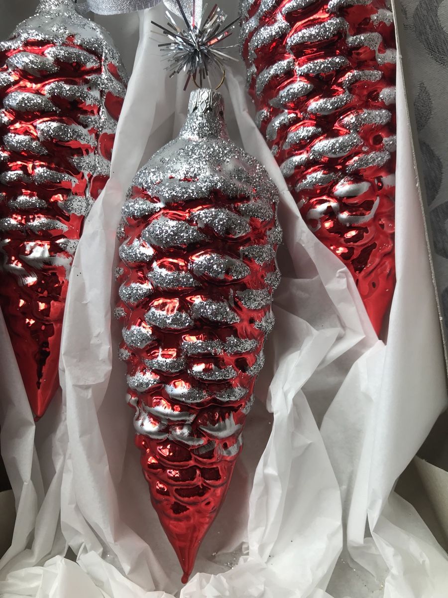 Tutte le decorazioni: Gehänge rote Zapfen Christbaumschmuck – Nuovo e nell'imballaggio originale da Alpnach Dorf venduto da marvo 5