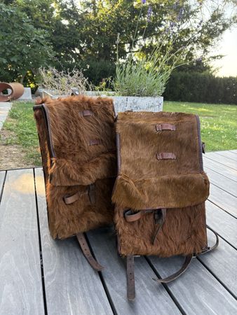 Rucksack Fell Leder 70er