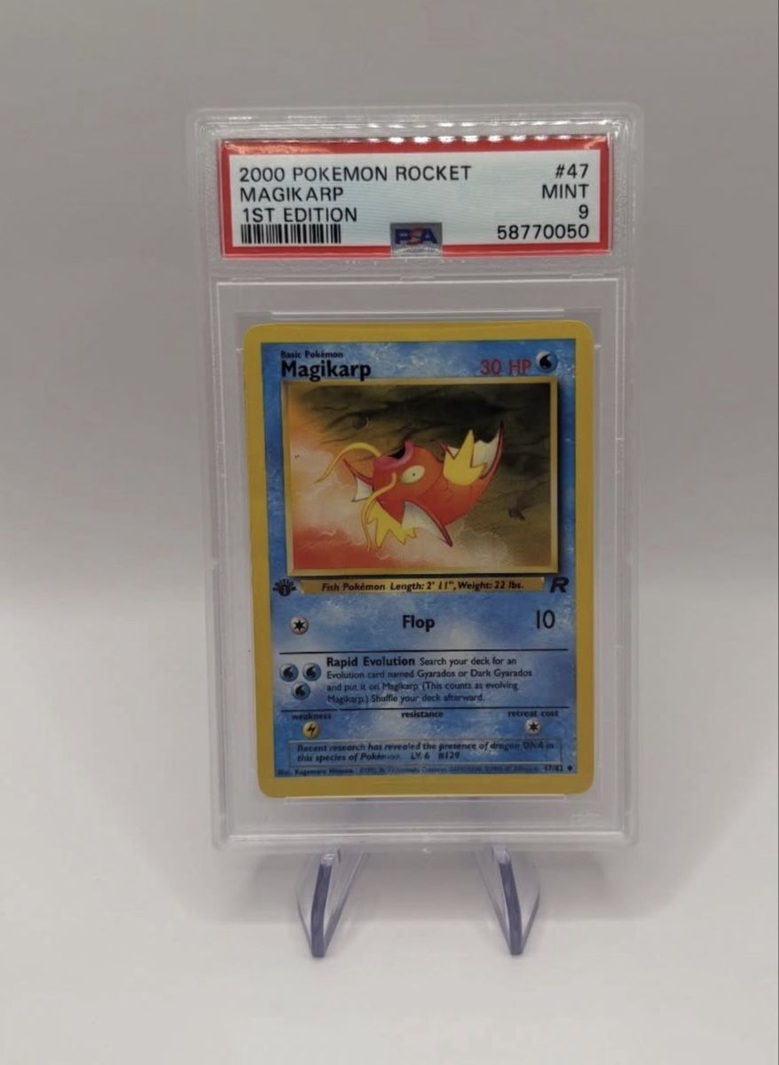Pokémon Carte collezionabili: Pokemon 2000 Magikarp #47 Team Rocket 1st Edition PSA 9 Mint – Nuovo (secondo la descrizione) da Gordola venduto da Pokeverse