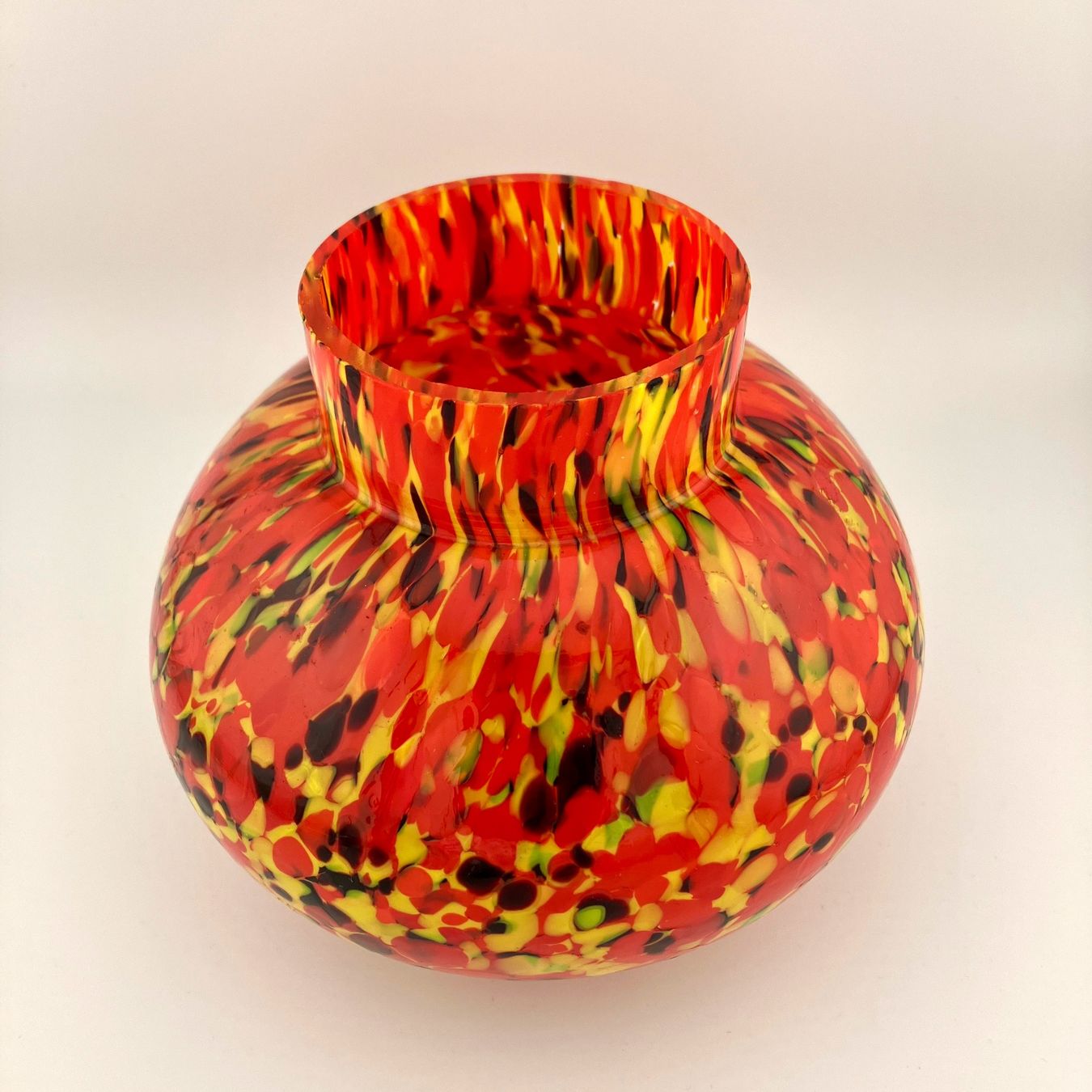 Vasi & Recipienti: Vase boule en verre soufflé moucheté – Usato da Lausanne venduto da Machins.trucs 2