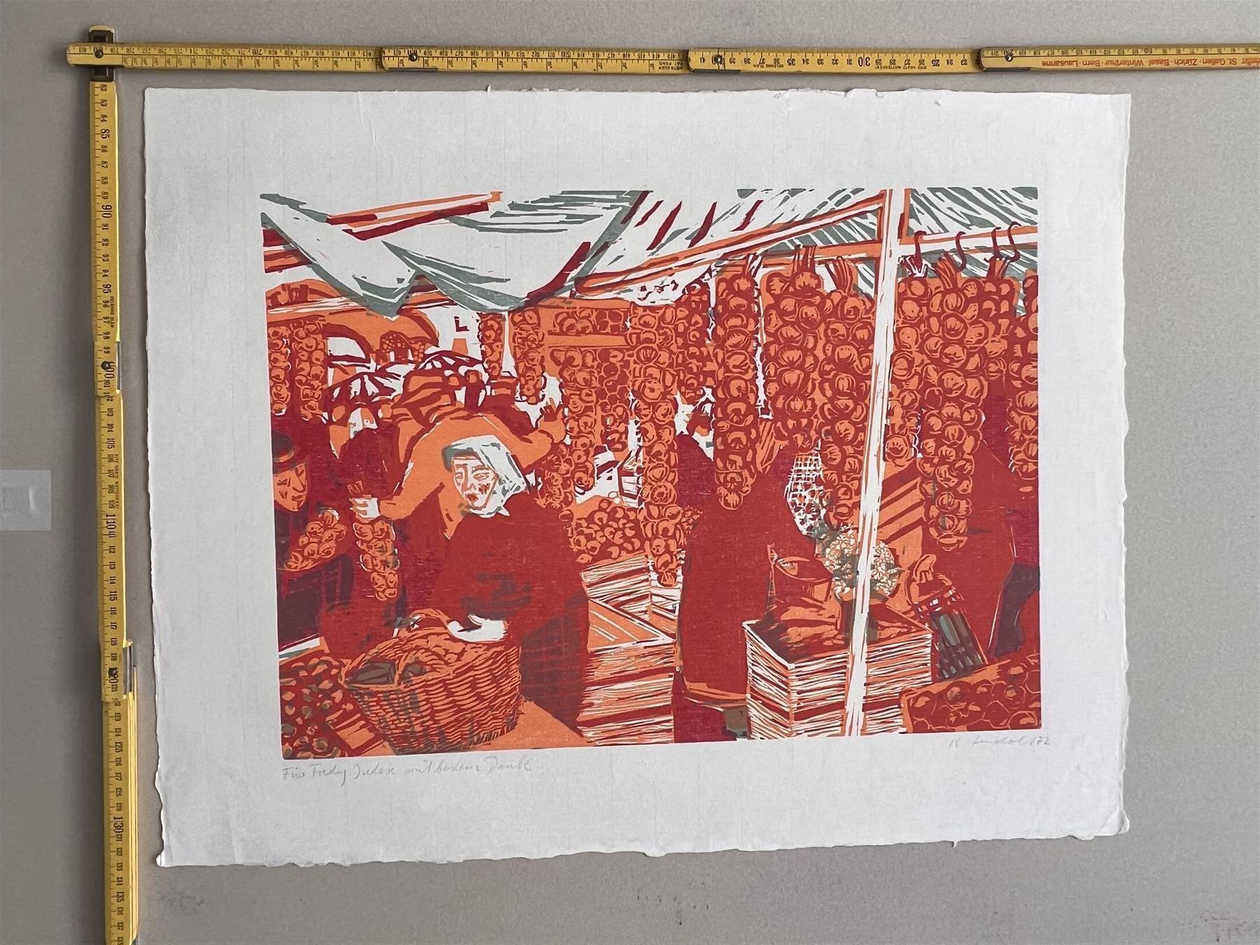 Xilografie: Karl LANDOLT Original-Holzschnitt 1972 – Usato da Adliswil venduto da buch_und_kunst