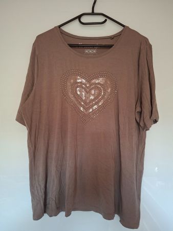 Damen T-Shirt Herz Motiv Grösse XL