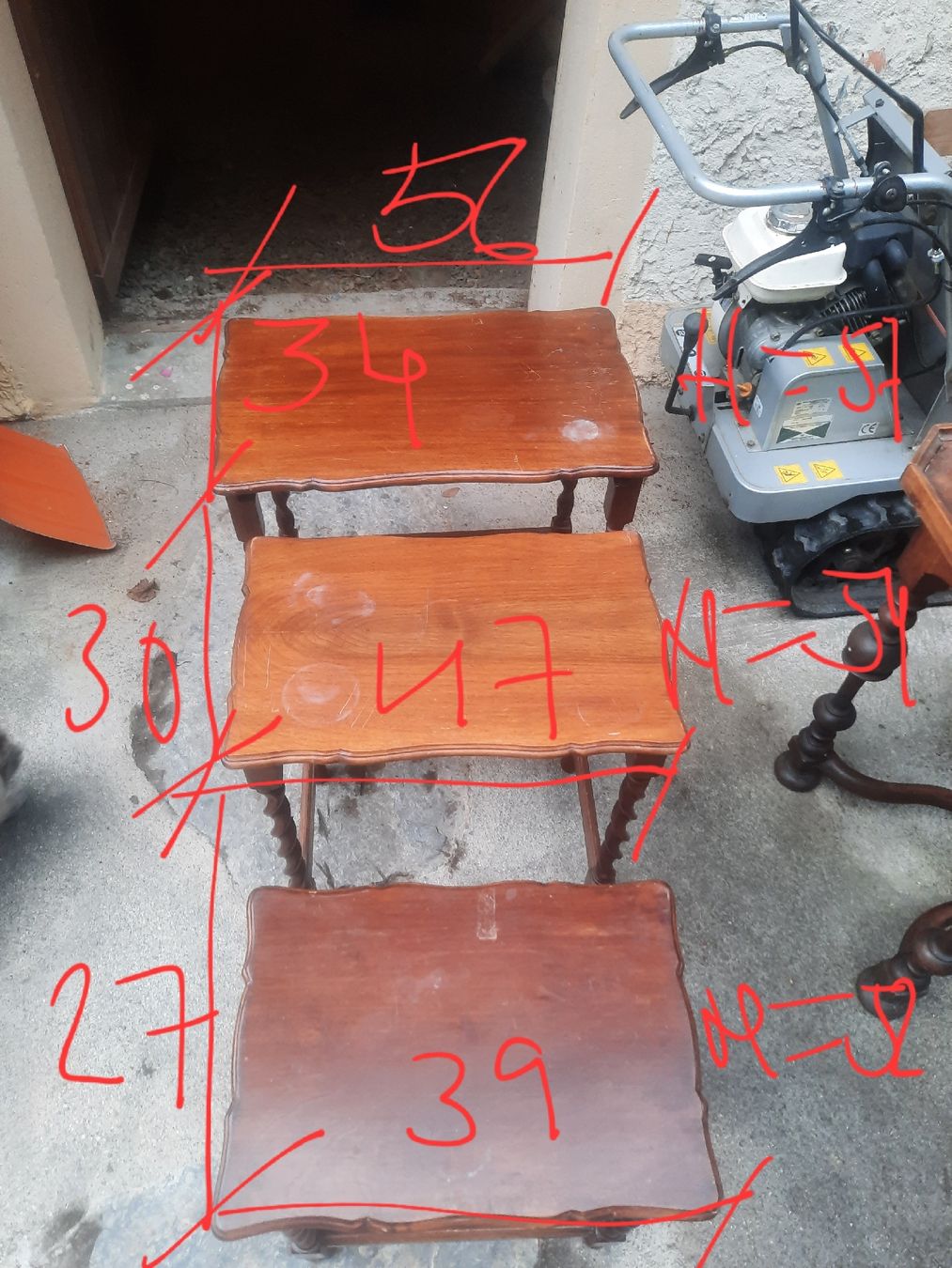 Tische: Table de salon en 3 parties encastrables – Gebraucht aus Vernamiège von PraDeNautz-laCave 2