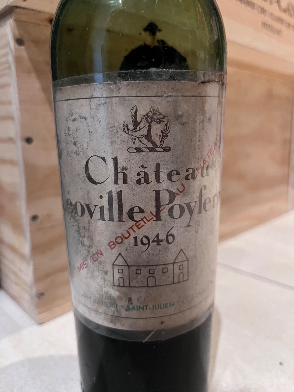Vino: Château Léoville Poyferré 1946 – Nuovo e nell'imballaggio originale da Liestal venduto da Rockthat