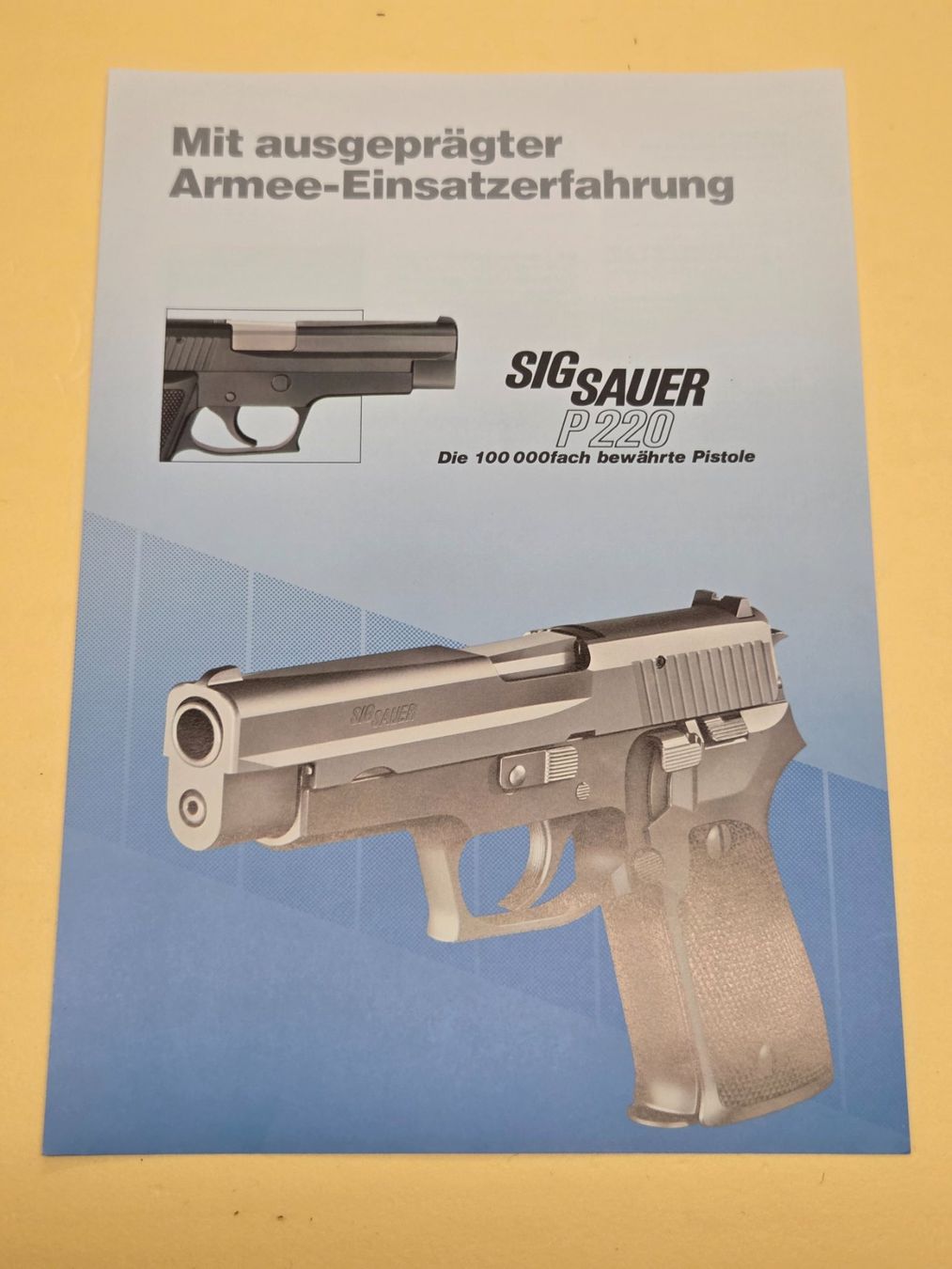 Schweizer Armee Armi bianche: Flyer original Sig Sauer P 220 – Nuovo (secondo la descrizione) da Choëx venduto da Solmo51