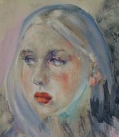 Gemälde von Voronin. Akt. Polina