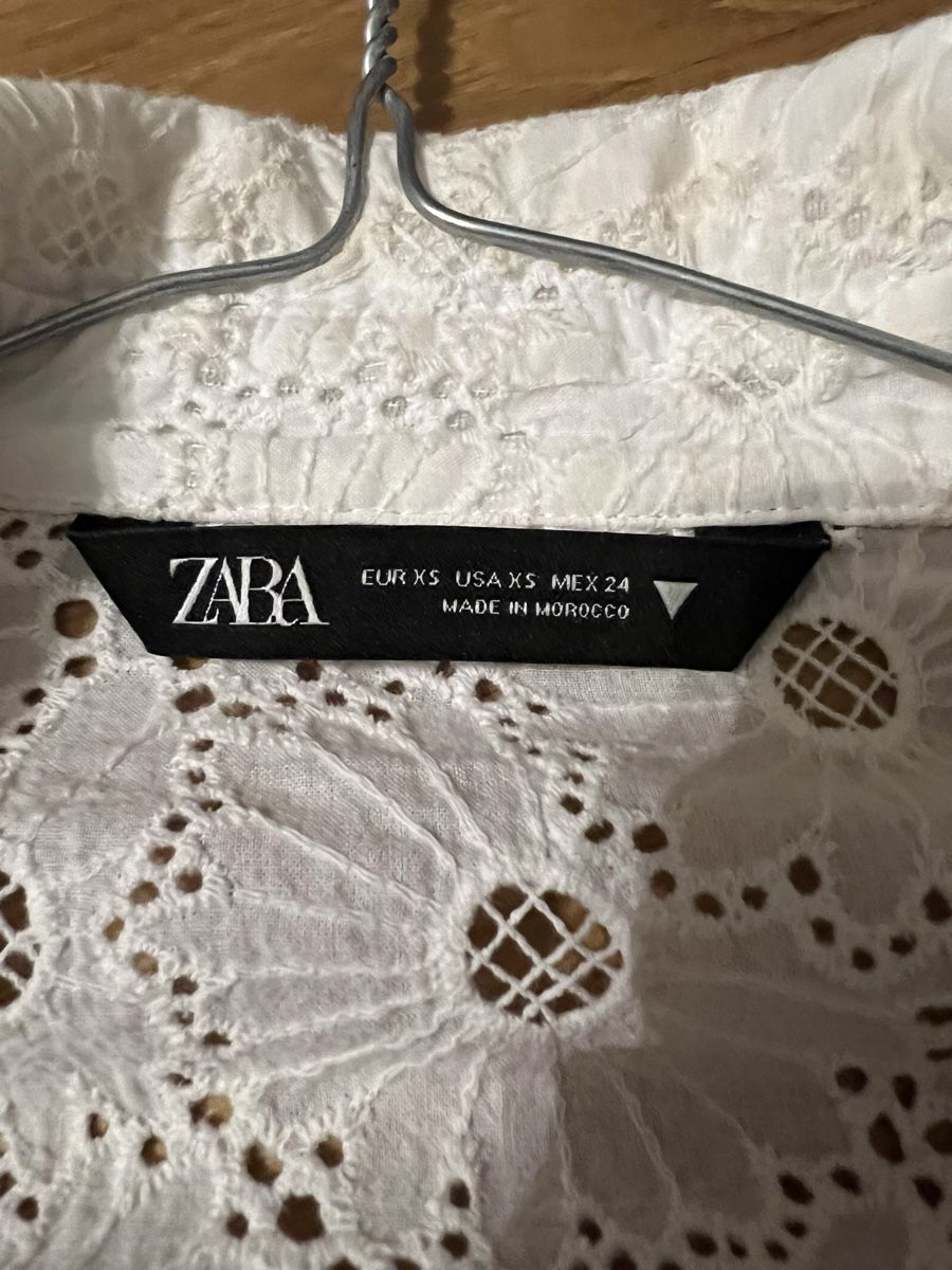 Zara Camicette: Damen Bluse Weiss Zara – Usato da Zürich venduto da R1908 3