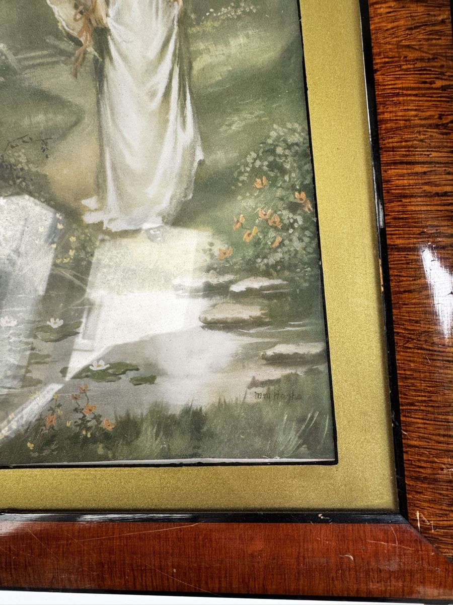 Foto & Immagini: Antique Framed Print - Victorian Lady by Stream – Usato da Seuzach venduto da Wolf936 1