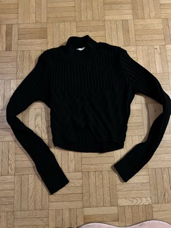 Cropped Longsleeve schwarz S gothic