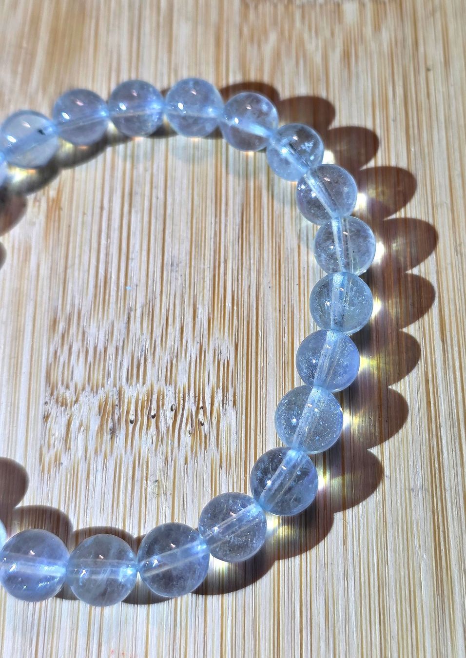 Minerali & Pietre curative: Gemmy Aquamarin Armband D 7.7mm – Nuovo e nell'imballaggio originale da Matzingen venduto da Shay_Crystalz 1