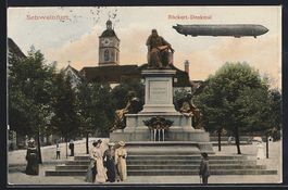 Schweinfurt, Zeppelin am Rückert-Denkma