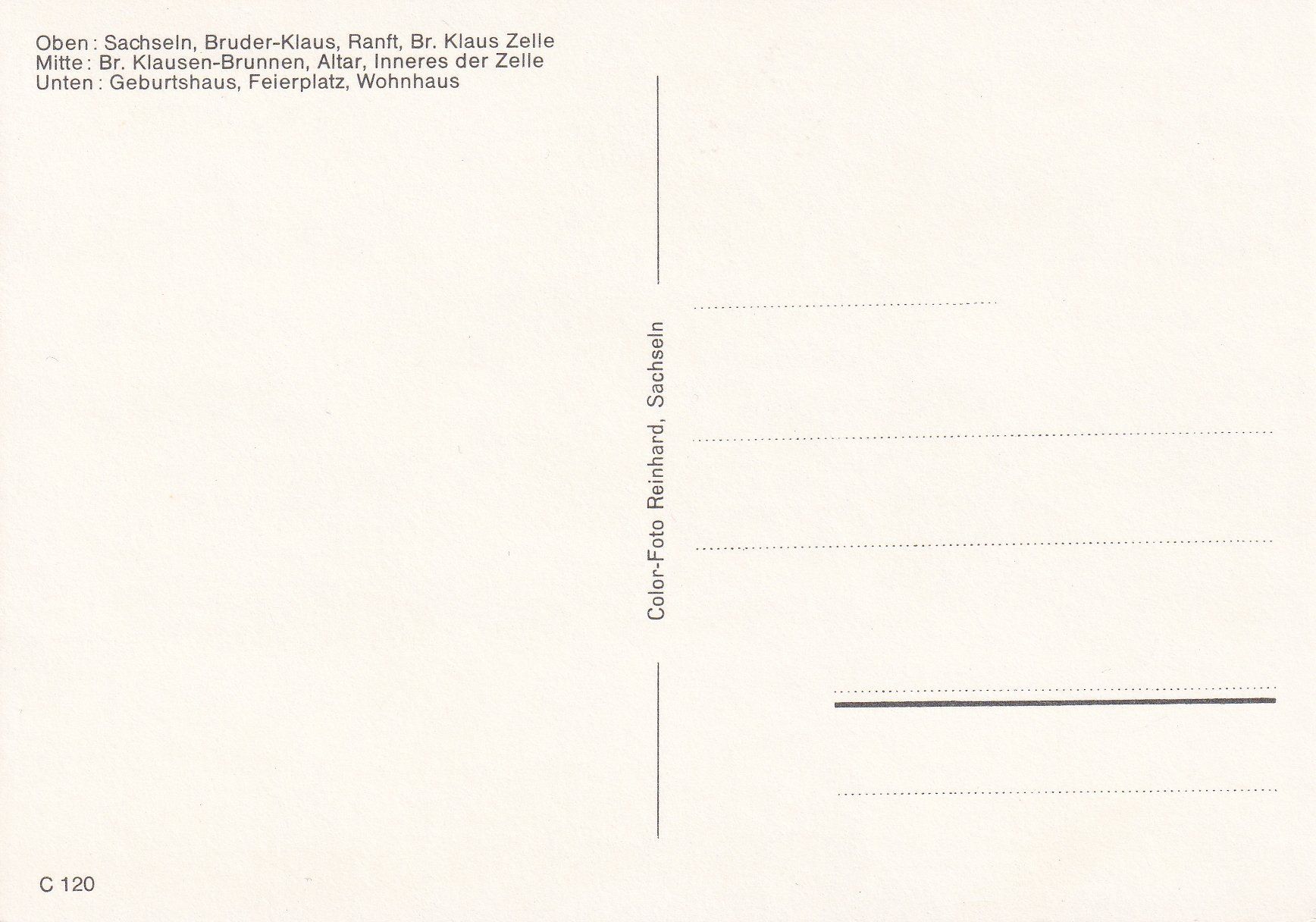 Cartoline postali: Sachseln - Flüeli-Ranft /ay – Usato da Hombrechtikon venduto da Rudolf07 1