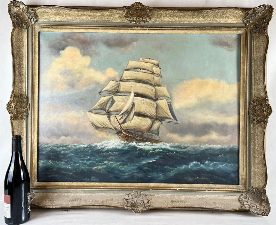 Schiff mit Meerblick Gemalt von Utzinger | Kaufen auf Ricardo