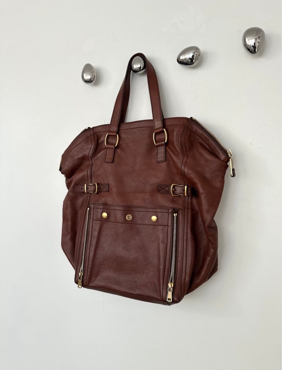 Saint Laurent Borse: Saint Laurent YSL Downtown Brown Leather Ba – Usato da Zürich venduto da redcoatcuntmovie 1