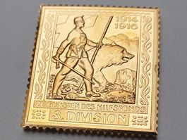 🇨🇭🤍 Swiss 3rd Division 1914 Gold-plated Ag *17.85g .925*
