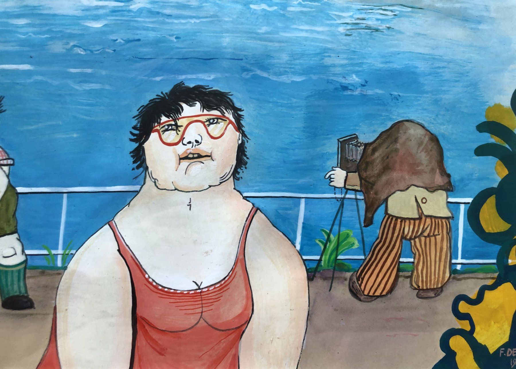 Tableaux: Fredy Deola - Art Brut - Gemälde - Rheinfall – D'occasion à Schaffhausen par durruti 3