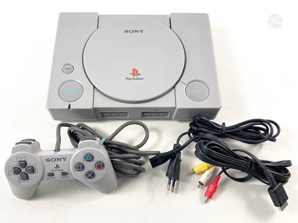 Pack PlayStation 1 PS1 SCPH-1002 PAL – Console, Manette, Carte Mémoire, Câbles