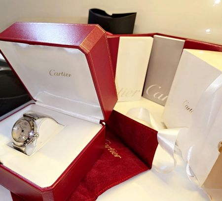 Cartier Pasha Automatikuhr, Stahl, Top Zustand, Full Set!