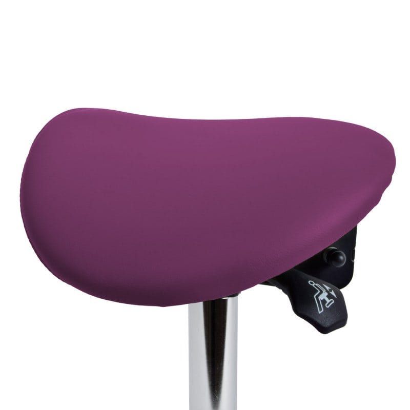 Sgabelli: Praxis Drehhocker mit kippbarem Sattelsitz magenta – Nuovo e nell'imballaggio originale da Schaffhausen venduto da Praxis-Nova 3