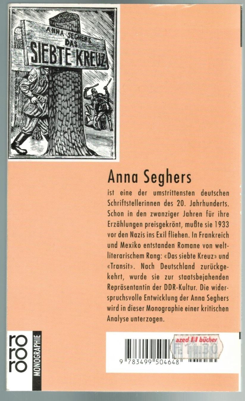 Bücher: Rowohlts Monographien Nr. 464; Anna Seghers – Gebraucht aus Zürich von Tolima194 1