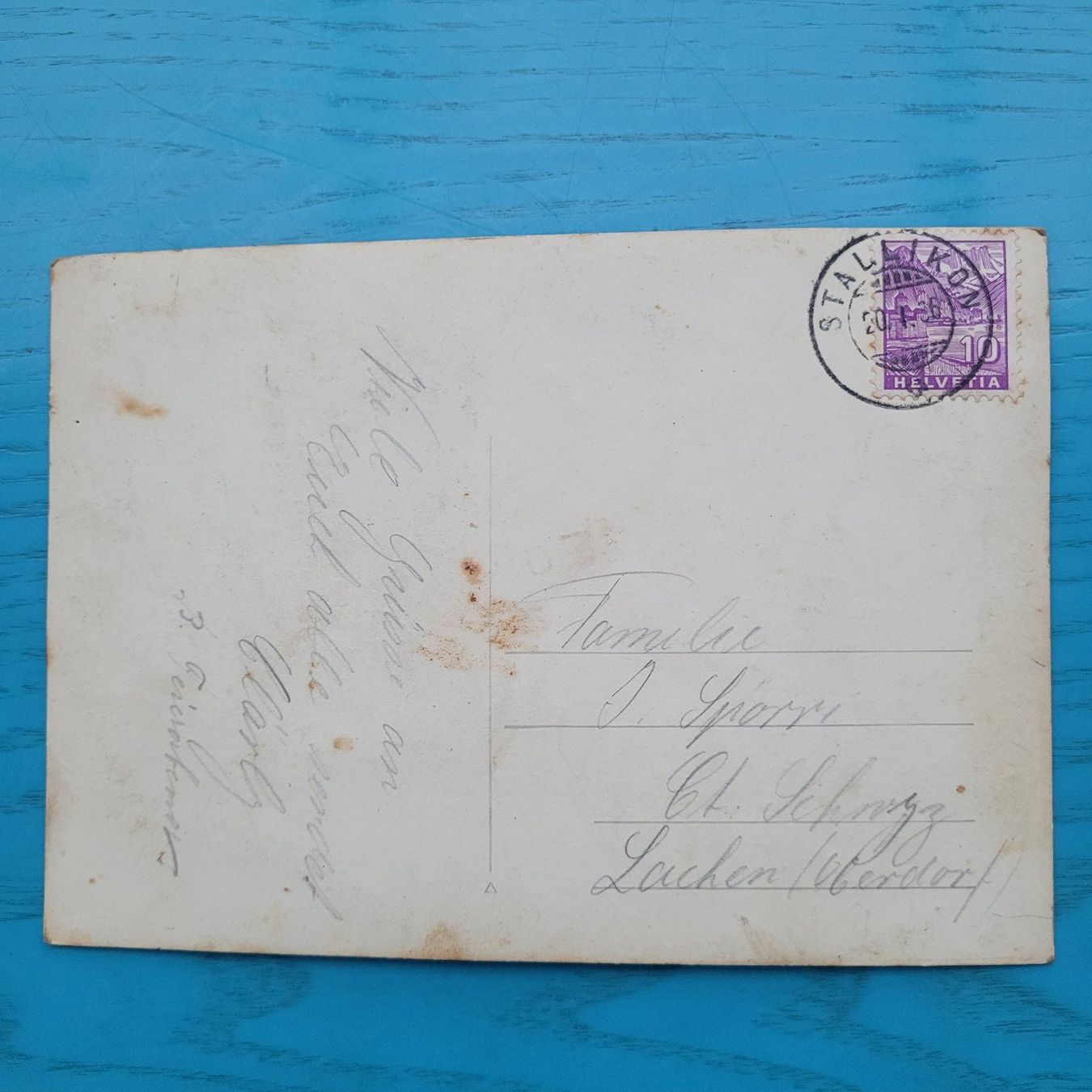 Cartoline postali: Berghaus Baldern , Stallikon  1936 – Usato da SCHÜBELBACH venduto da CoKaHa 1