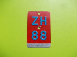 Velonummer / Fahrradnummer ZH 88
