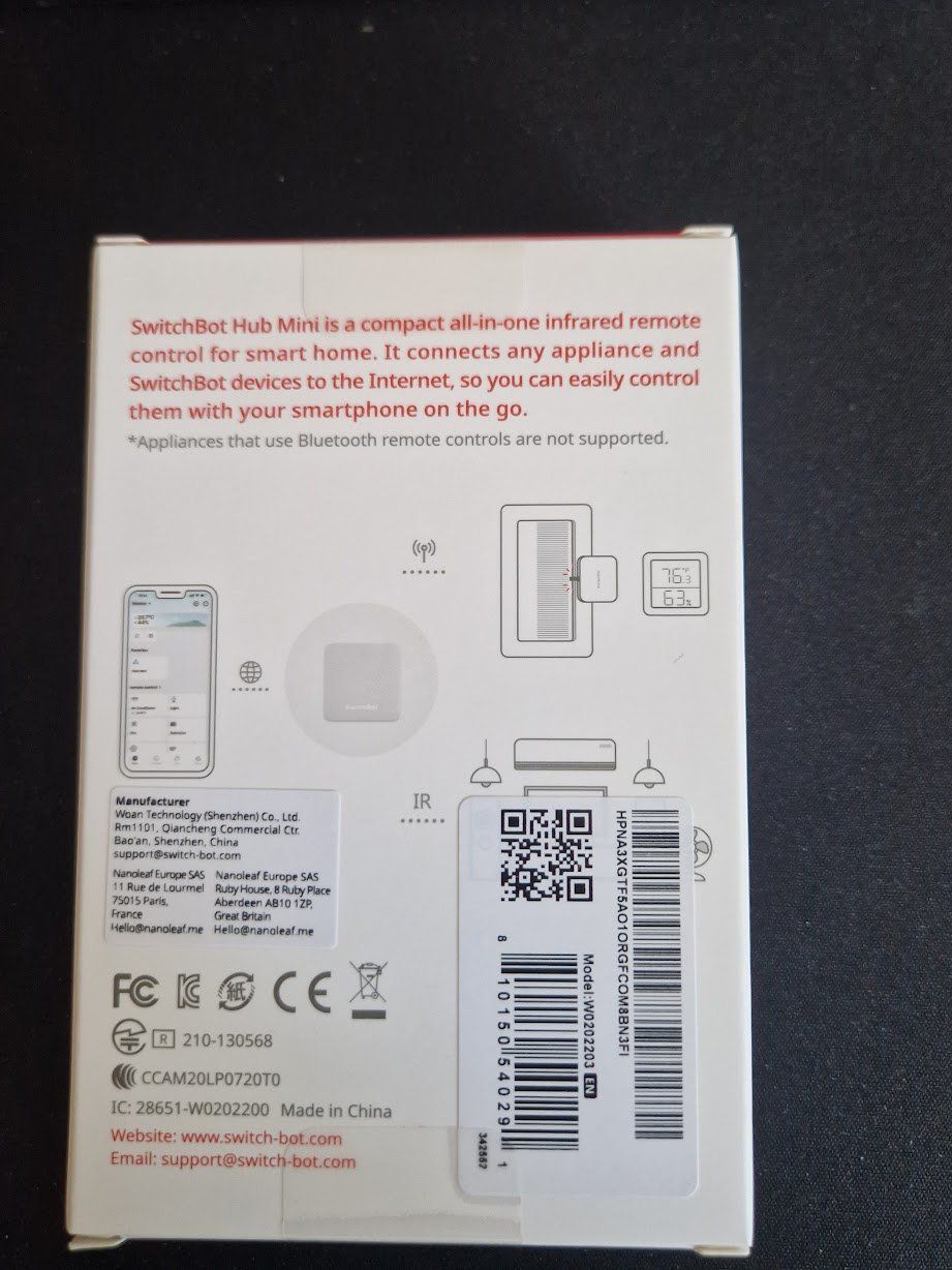 Hubs & Switches: SwitchBot Hub Mini mit Matter & Intelligenter IR Blaster – Neuf avec emballage d'origine à Au SG par jes_bj6k 1