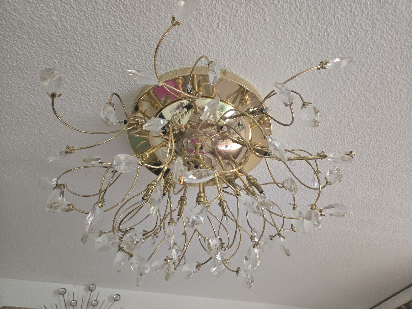 Lustres & lampes de plafonds: Deckenleuchte Kristall Goldfarben  – D'occasion à thun par Matina