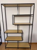 Wandregal Metall schwarz Holzoptik guter Zustand