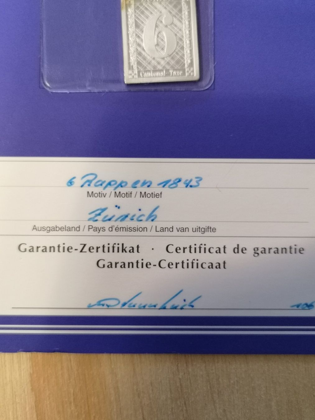 Tutti i francobolli: Silver Stamp Zürich 6 Briefmarke – Usato da Heimberg venduto da Newyorker5 1