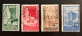 Belgien, Ausstellung in Brüssel (1934), 4 Werte #
