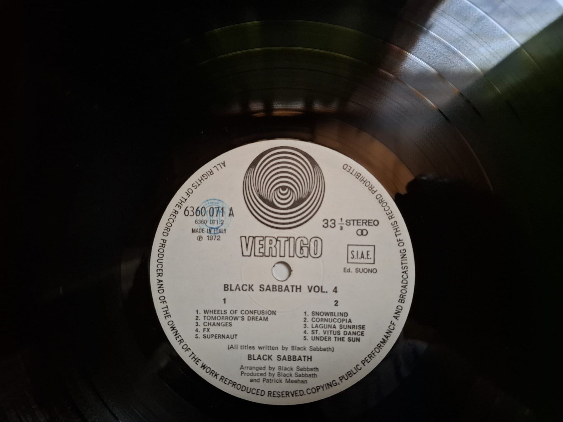Schallplatten: Black Sabbath - Vol.4 Swirl Italy – Gebraucht aus Kandersteg von digginblackpearlz 2