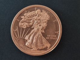USA 1 Oz .999 Copper, GSM Walking Liberty