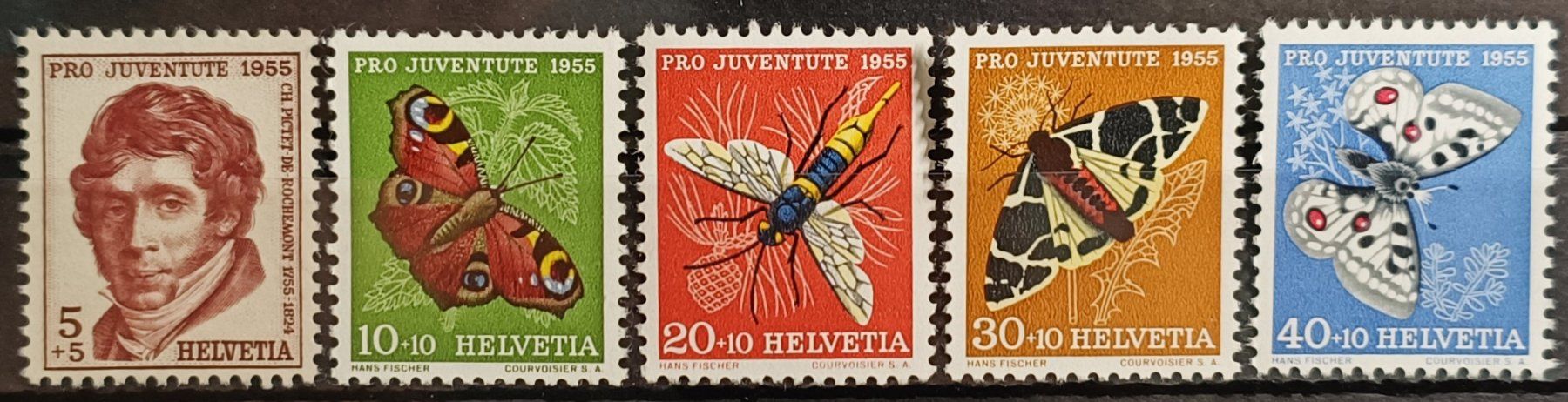 Alle Briefmarken: 1955 Pro Juventute postfrisch** – Gebraucht aus Dübendorf von goeggi79