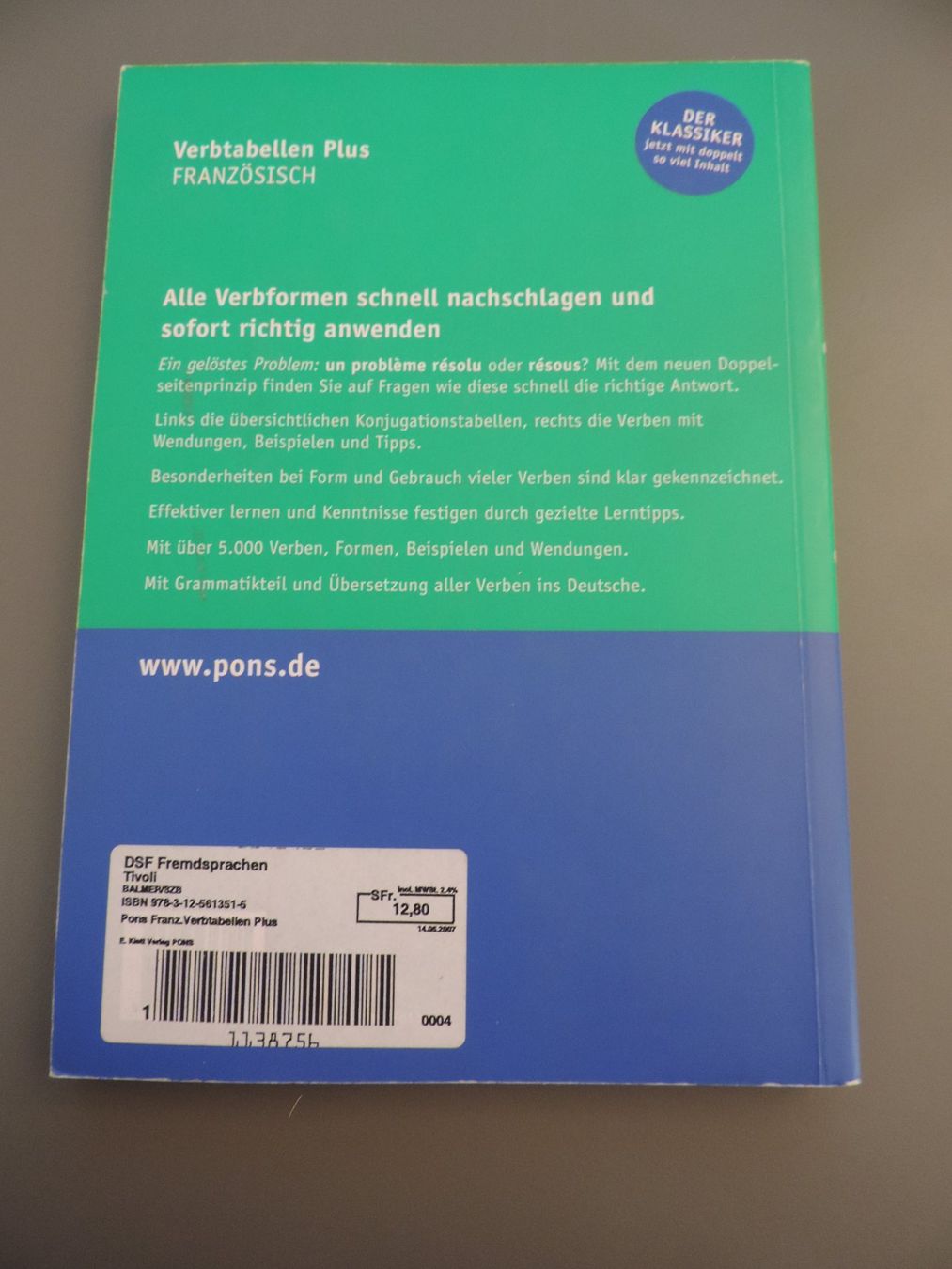 Libri: Verbetabelle Plus Französisch – Usato da Remetschwil venduto da shalpe 1