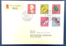 1957 Pro Juventute R- Satzbrief / Bern nach München